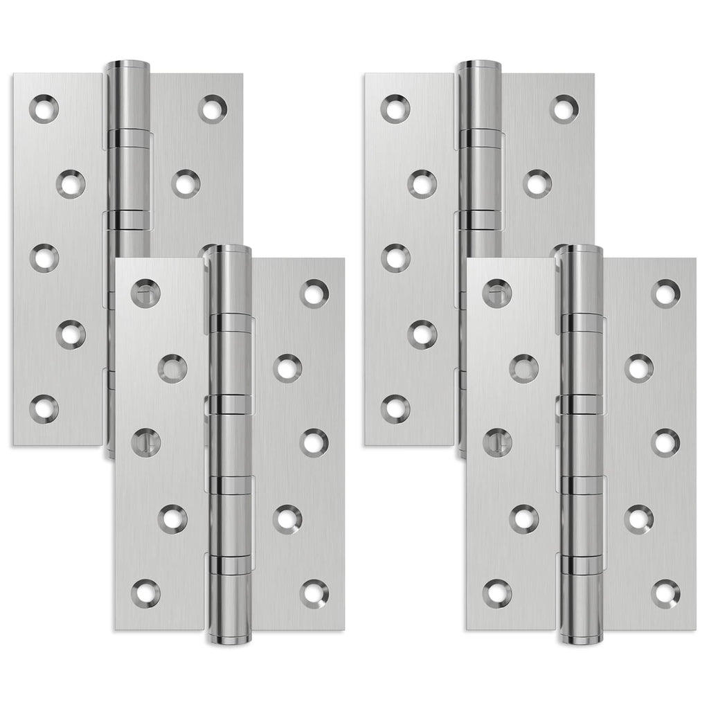 vidaXL Zawias 4 szt. 125 x 75 x 13 mm srebrny Stal
