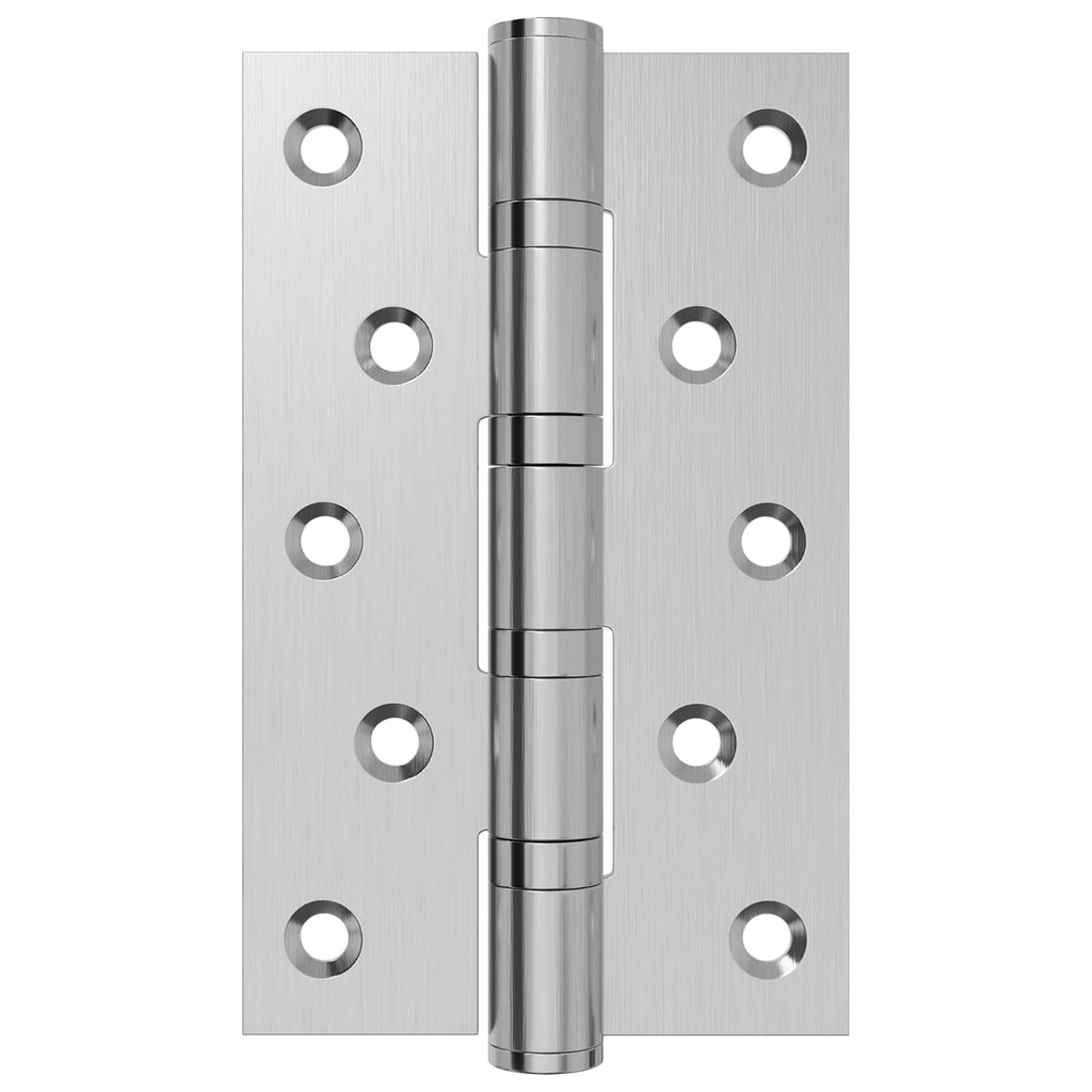 vidaXL Zawias 4 szt. 125 x 75 x 13 mm srebrny Stal