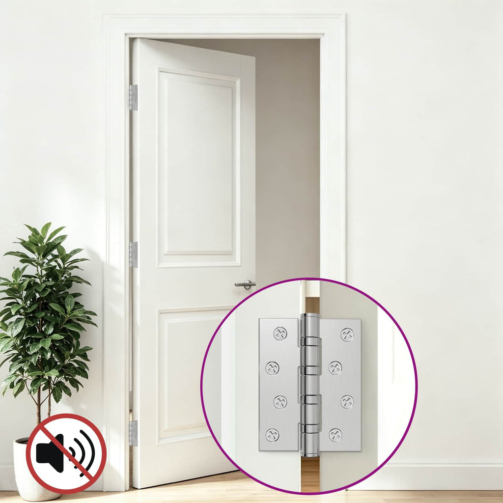 vidaXL Zawias 8 szt. 100 x 78 x 13 mm srebrny Stal
