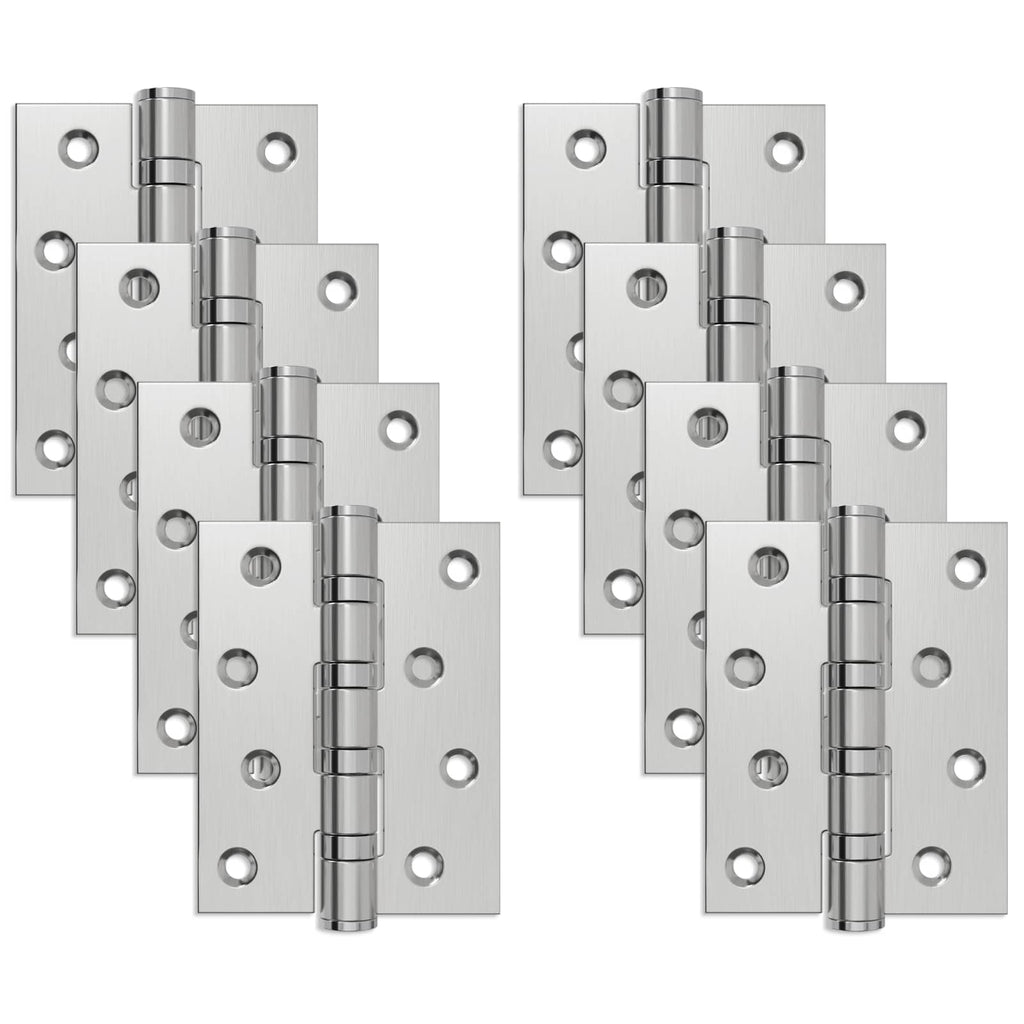 vidaXL Zawias 8 szt. 100 x 78 x 13 mm srebrny Stal