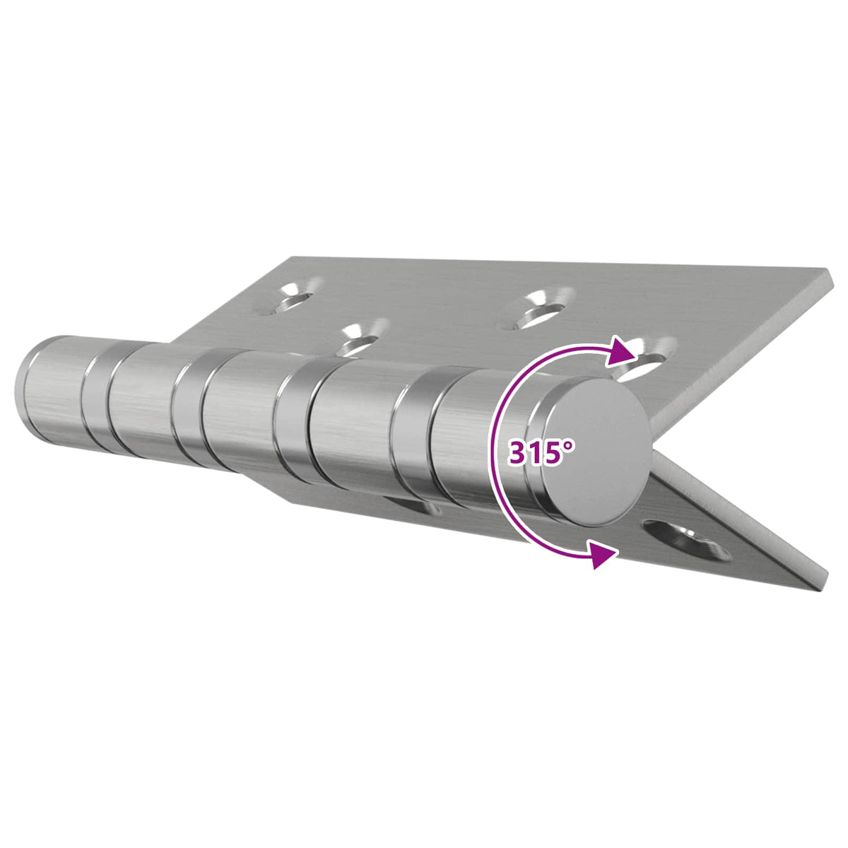 vidaXL Zawias 8 szt. 100 x 78 x 13 mm srebrny Stal