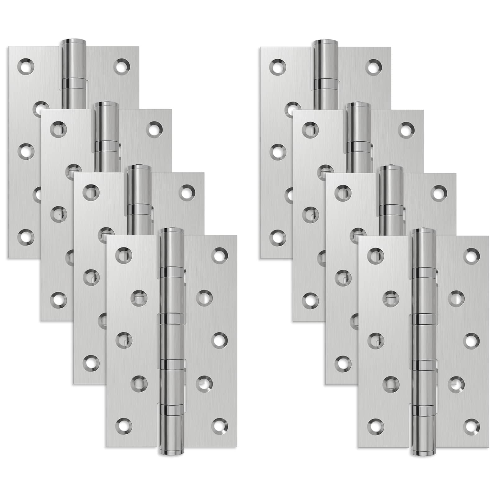 vidaXL Zawias 8 szt. 125 x 75 x 13 mm srebrny Stal
