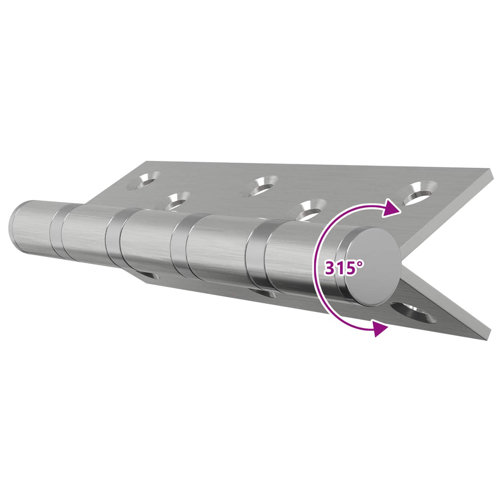 vidaXL Zawias 16 szt. 125 x 75 x 13 mm srebrny Stal
