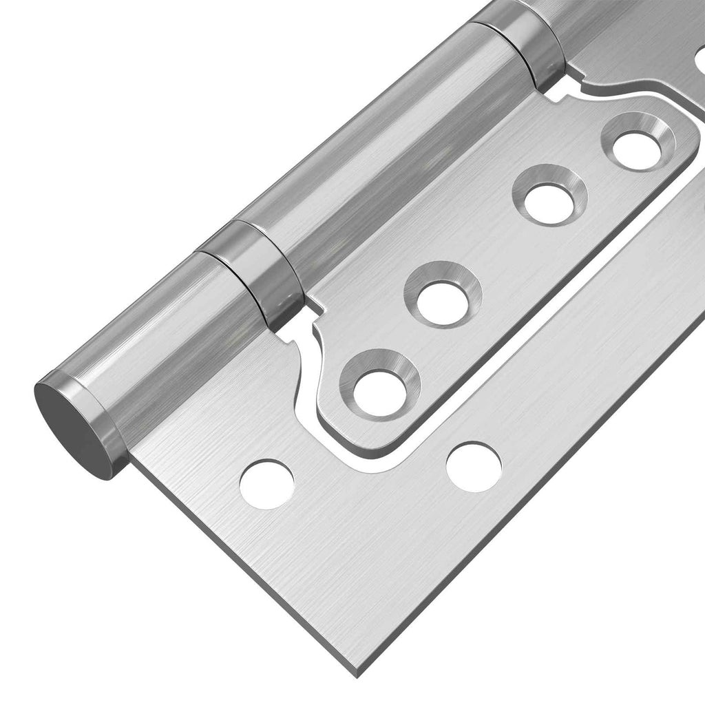 vidaXL Zawias 4 szt. 100 x 75 x 13 mm srebrny Stal