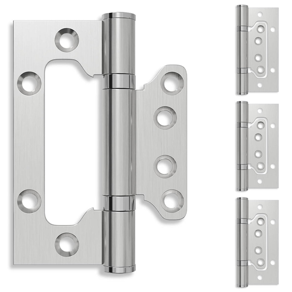 vidaXL Zawias 4 szt. 100 x 75 x 13 mm srebrny Stal