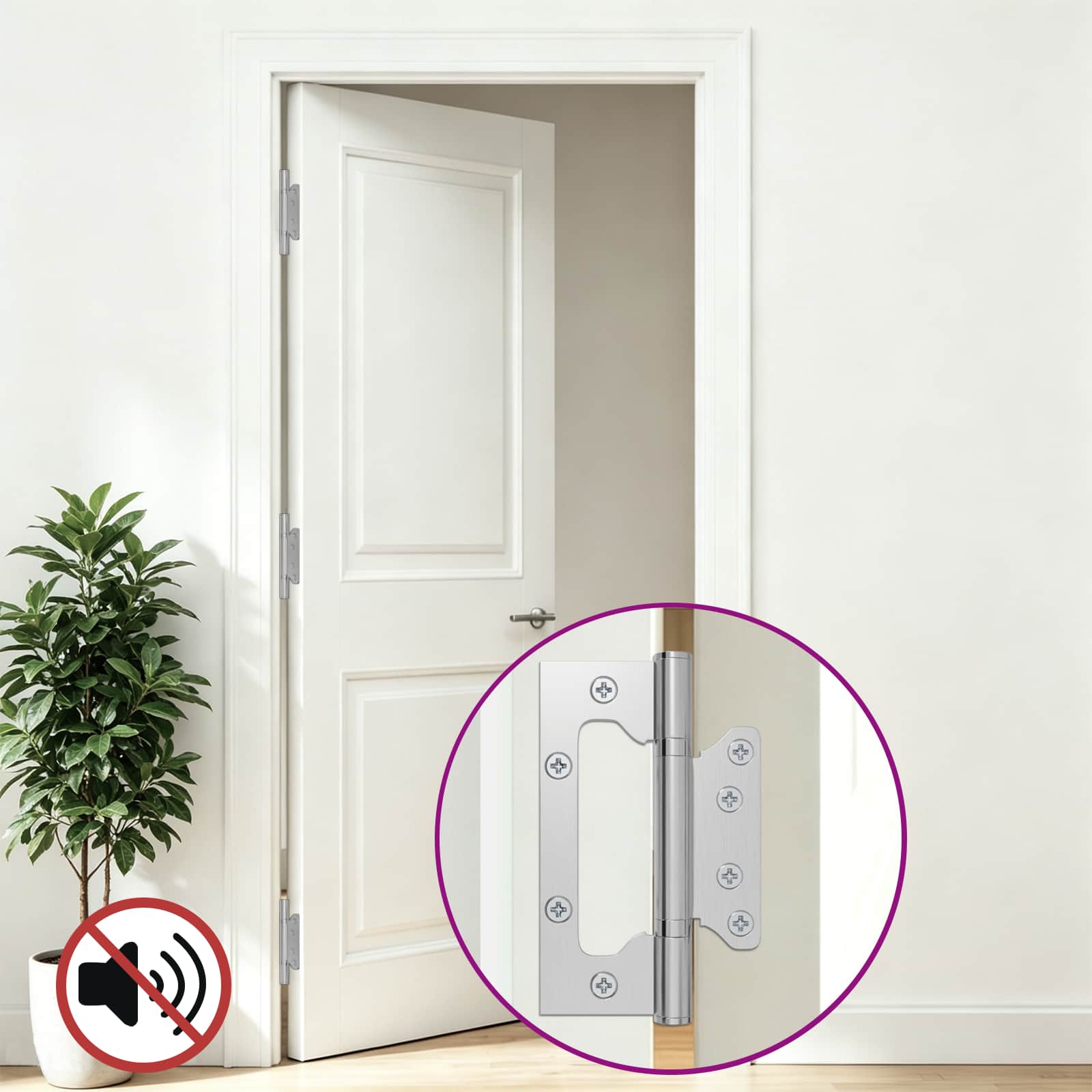 vidaXL Zawias 4 szt. 125 x 78 x 13 mm srebrny Stal