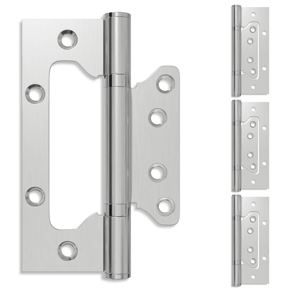 vidaXL Zawias 4 szt. 125 x 78 x 13 mm srebrny Stal