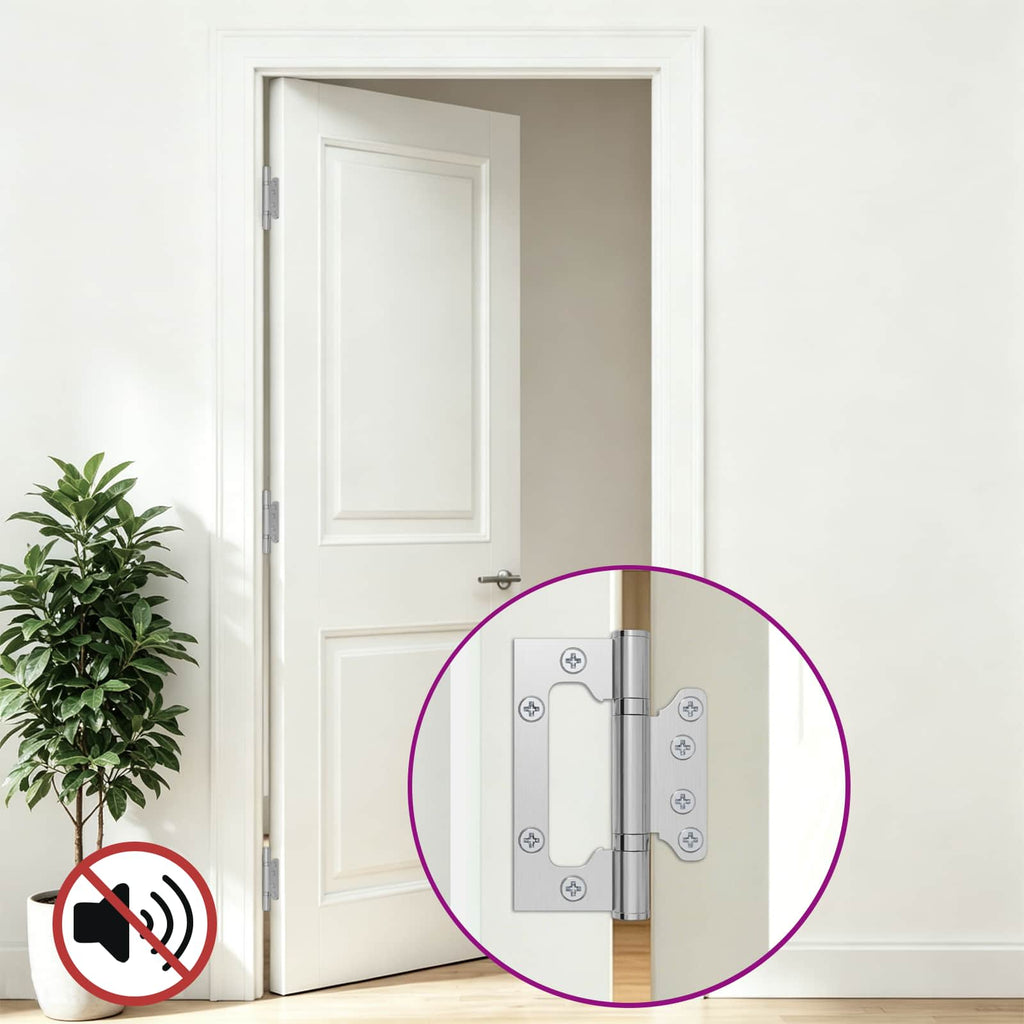 vidaXL Zawias 8 szt. 100 x 75 x 13 mm srebrny Stal