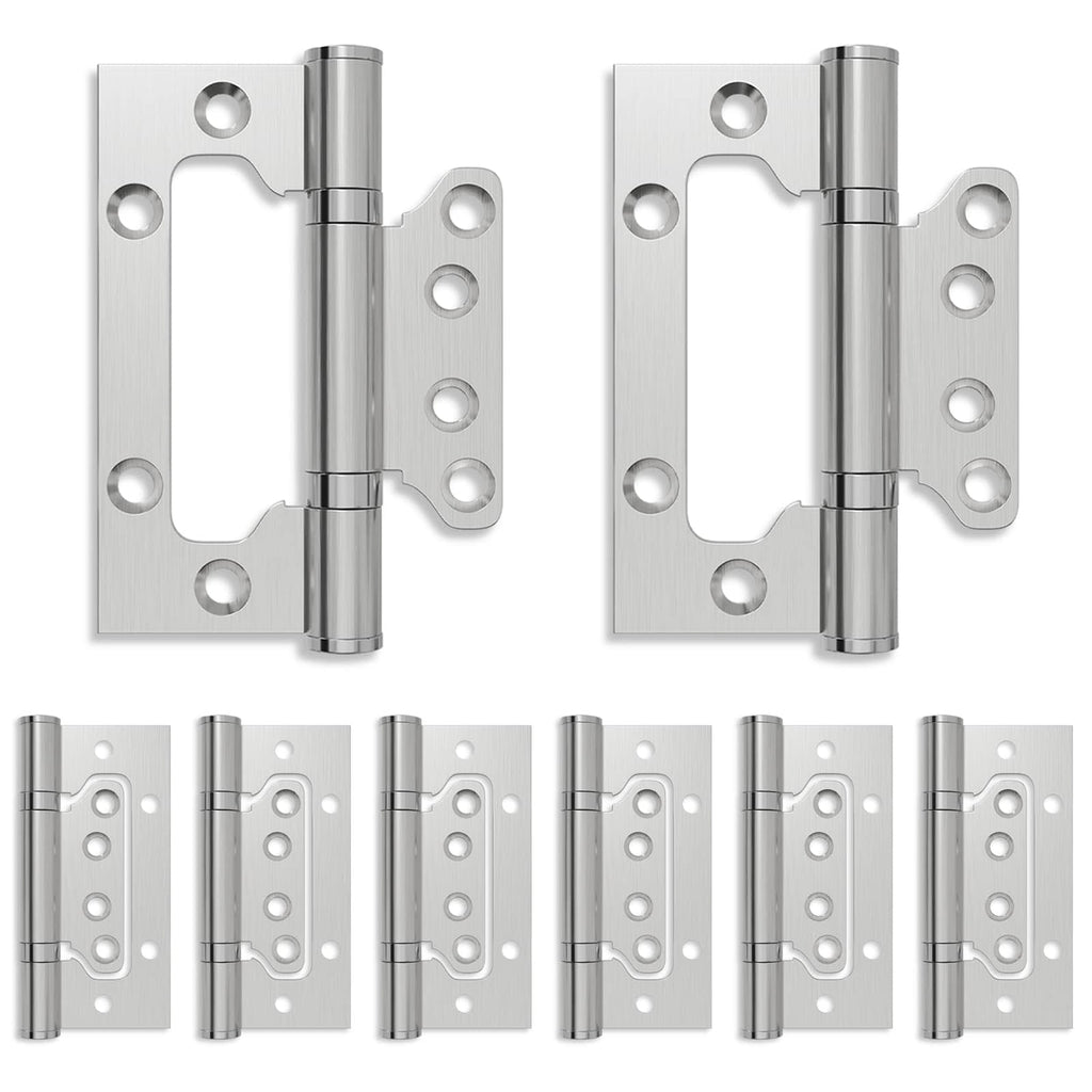 vidaXL Zawias 8 szt. 100 x 75 x 13 mm srebrny Stal
