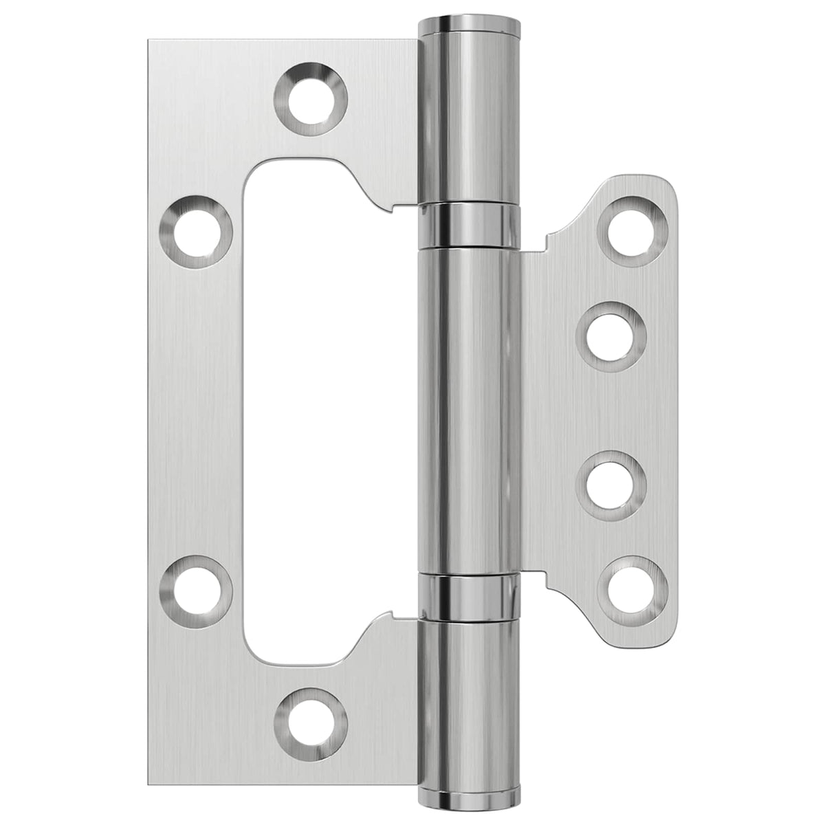 vidaXL Zawias 8 szt. 100 x 75 x 13 mm srebrny Stal
