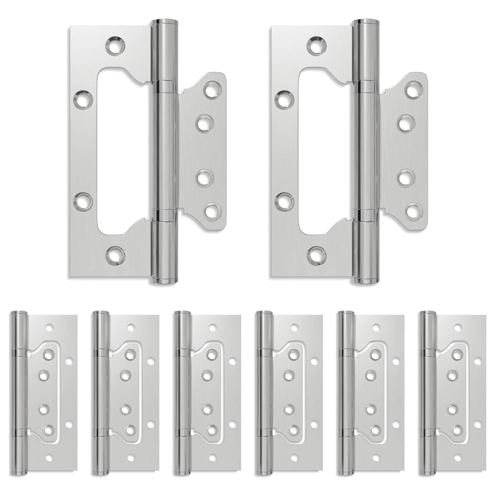 vidaXL Zawias 8 szt. 125 x 78 x 13 mm srebrny Stal
