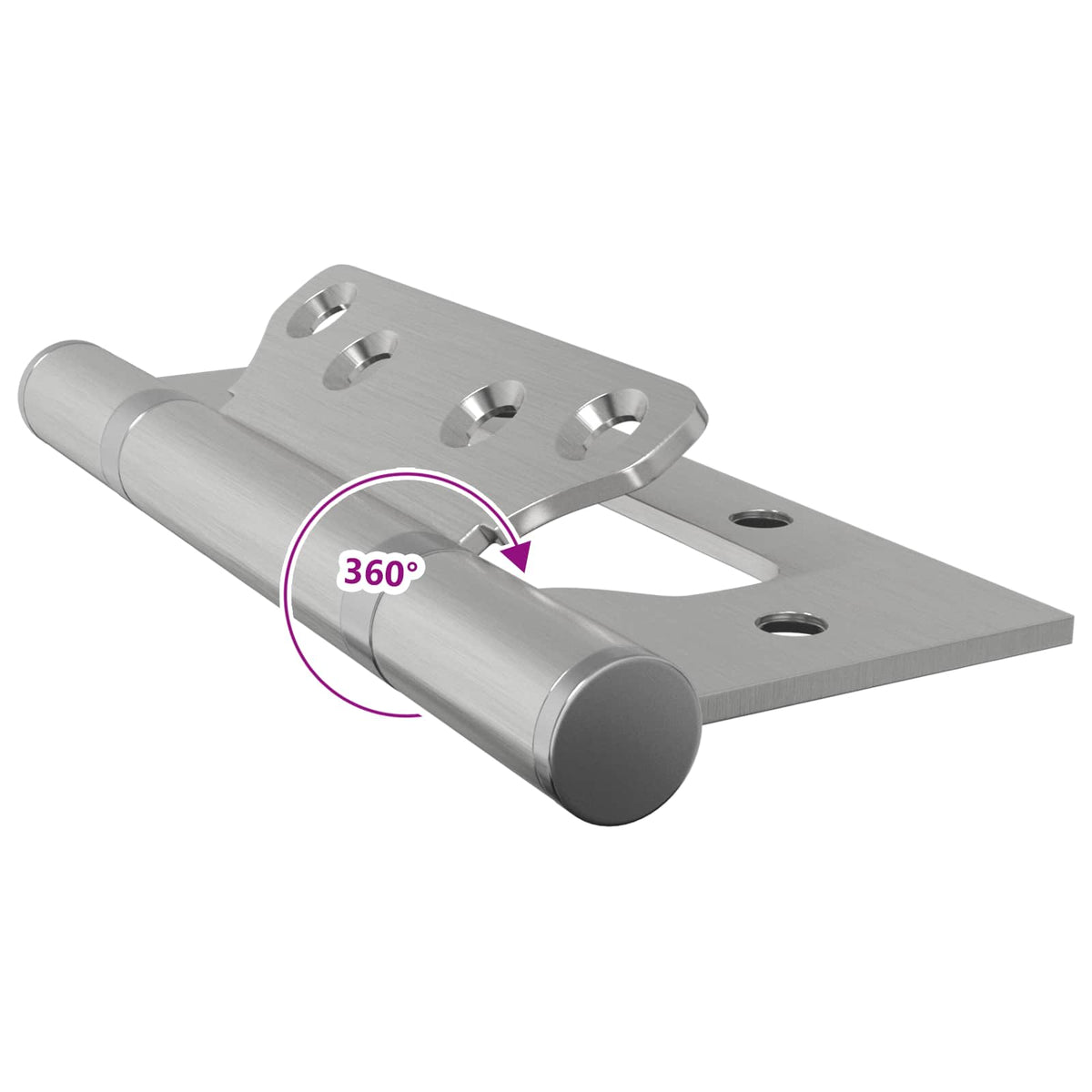 vidaXL Zawias 8 szt. 125 x 78 x 13 mm srebrny Stal