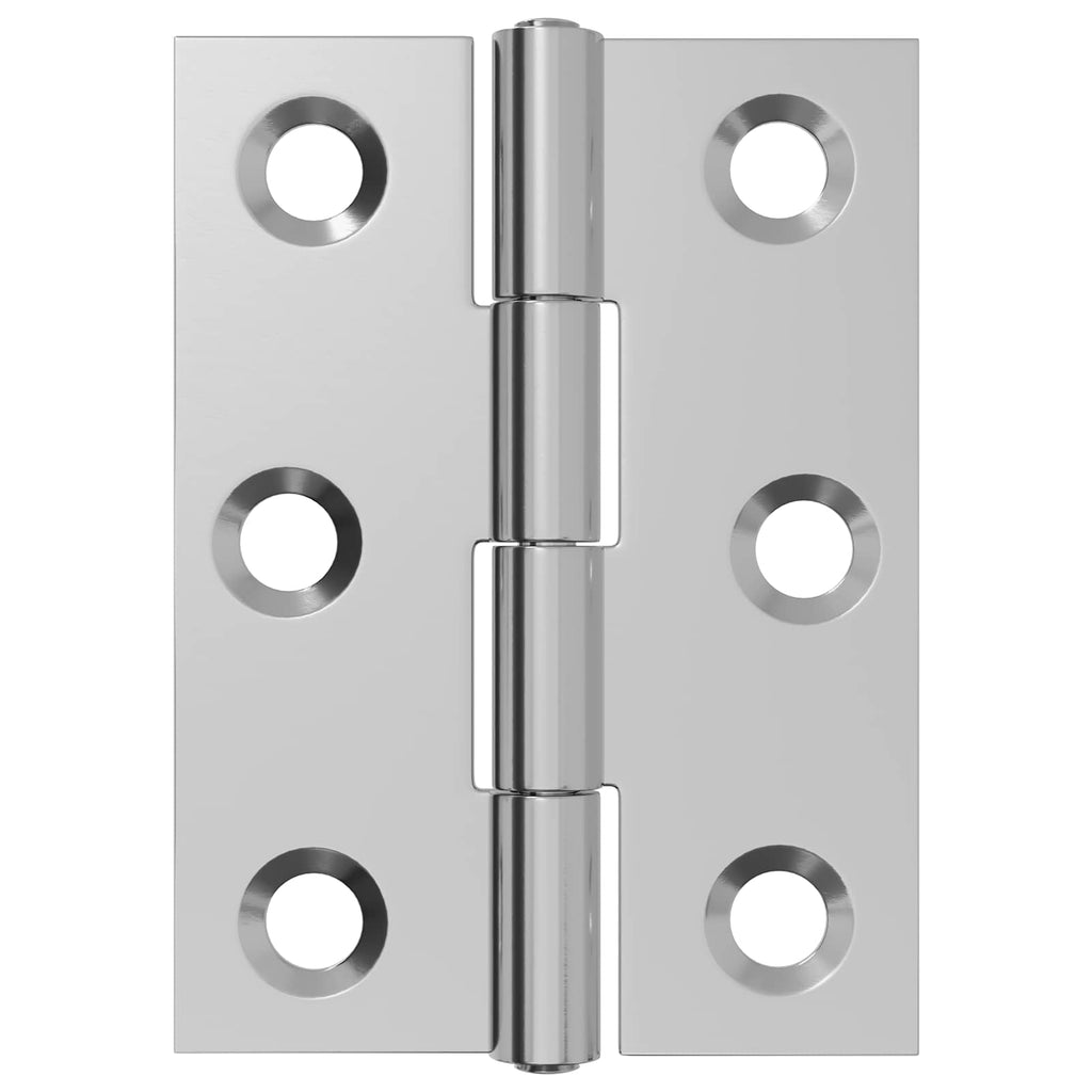 vidaXL Zawias 48 szt. 44 x 31 x 5 mm srebrny Stal