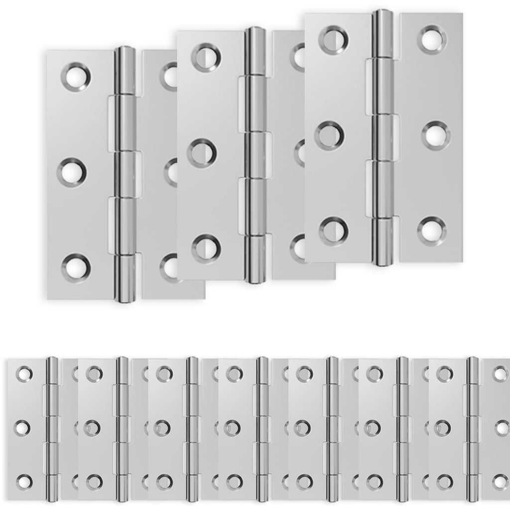 vidaXL Zawias 48 szt. 54 x 34 x 5 mm srebrny Stal