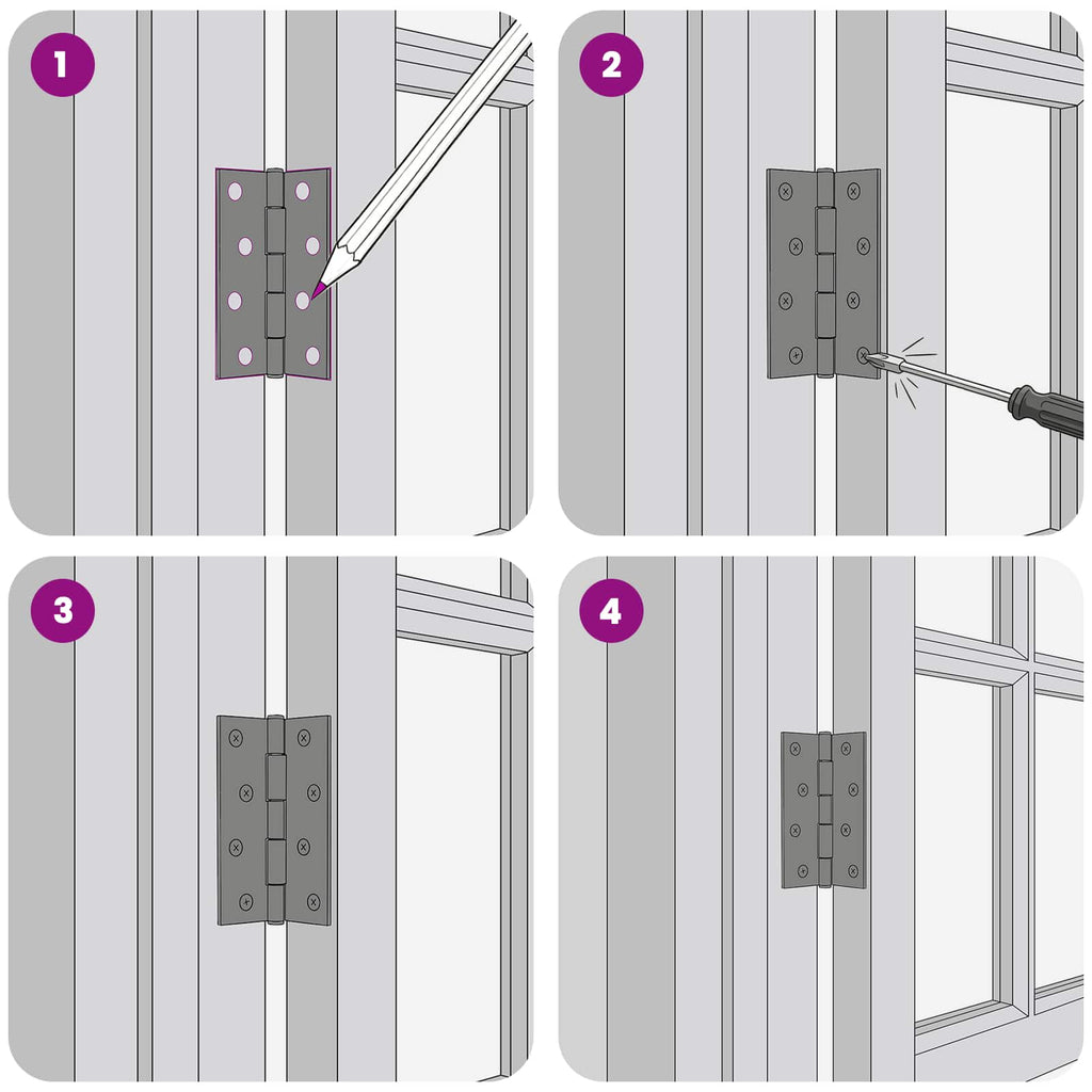 vidaXL Zawias 48 szt. 100 x 70 x 8 mm srebrny Stal