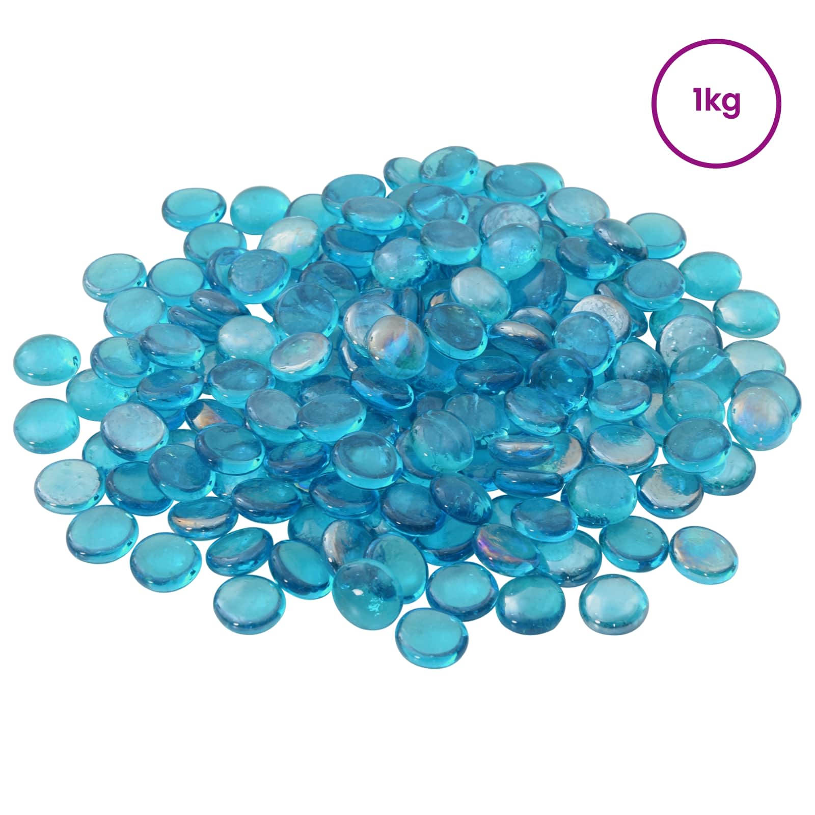 vidaXL Kleks szklany 17-19 mm Niebieski aqua Szkło