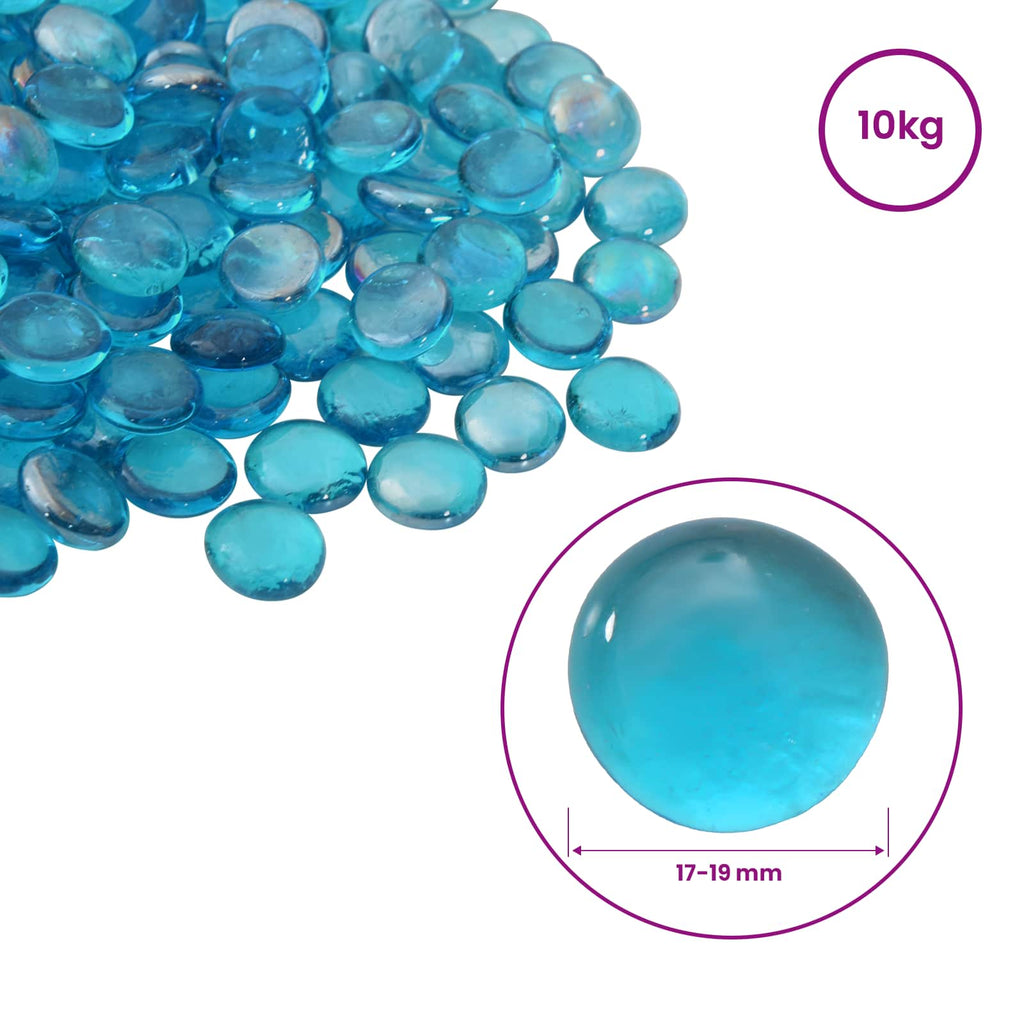 vidaXL Kleks szklany 17-19 mm Niebieski aqua Szkło