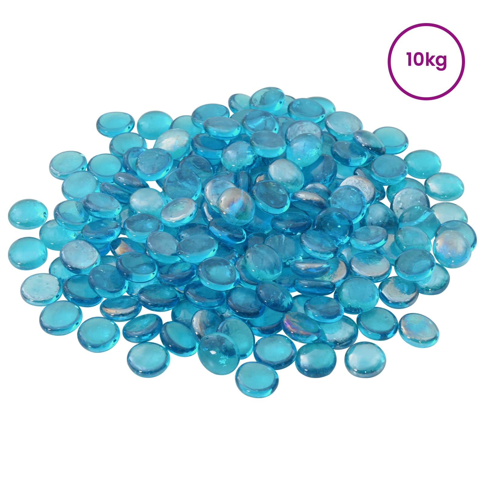 vidaXL Kleks szklany 17-19 mm Niebieski aqua Szkło