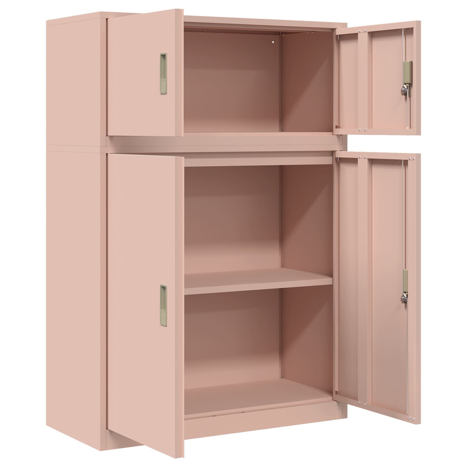 vidaXL Szafka do przechowywania 2 szt. Różowy 90 x 40 x 130 cm Stal