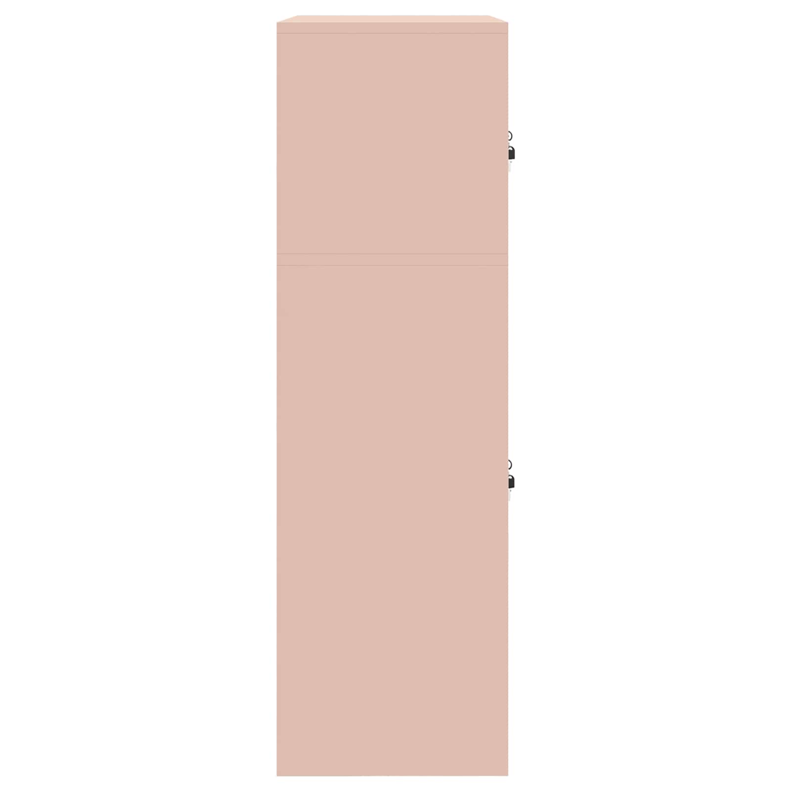 vidaXL Szafka do przechowywania 2 szt. Różowy 90 x 40 x 130 cm Stal
