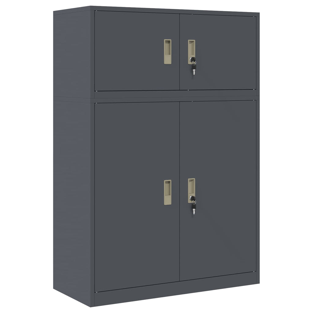 vidaXL Szafka do przechowywania 2 szt. Antracyt 90 x 40 x 130 cm Stal