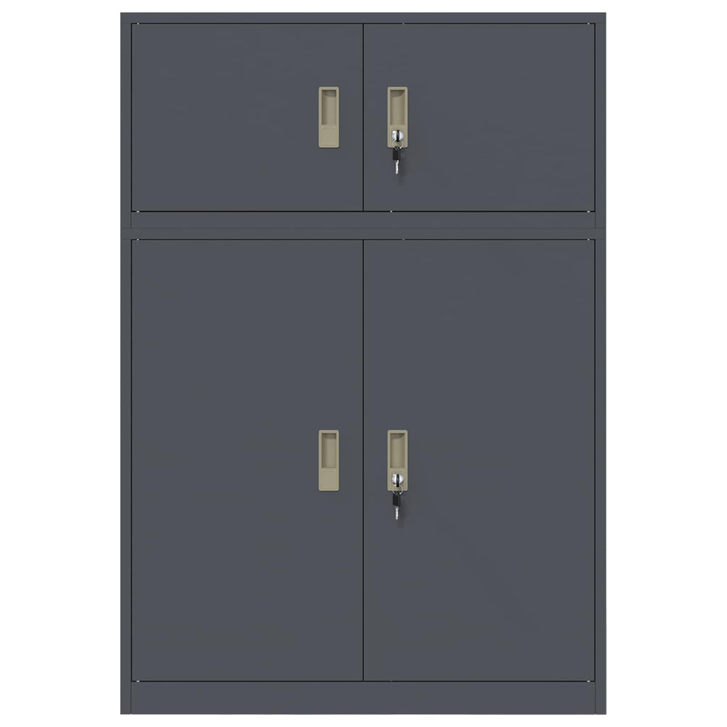 vidaXL Szafka do przechowywania 2 szt. Antracyt 90 x 40 x 130 cm Stal