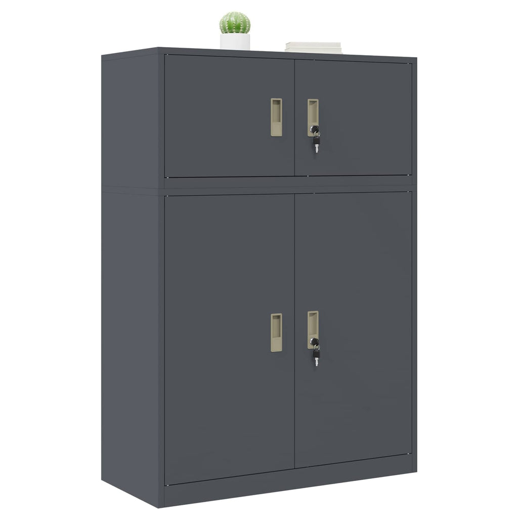 vidaXL Szafka do przechowywania 2 szt. Antracyt 90 x 40 x 130 cm Stal