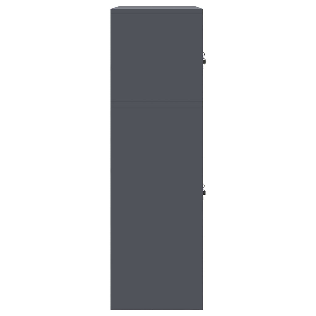 vidaXL Szafka do przechowywania 2 szt. Antracyt 90 x 40 x 130 cm Stal