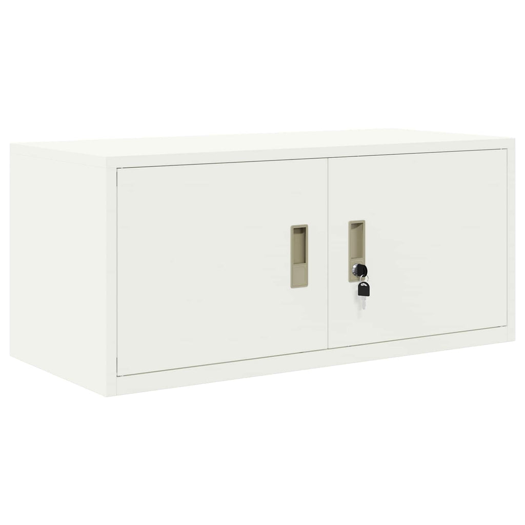 vidaXL Szafka do przechowywania 2 szt. Biały 90 x 40 x 130 cm Stal