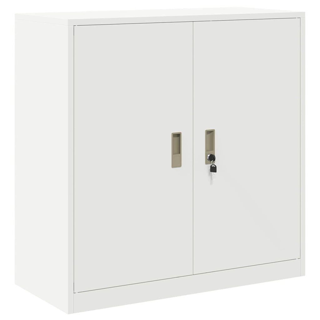 vidaXL Szafka do przechowywania 2 szt. Biały 90 x 40 x 130 cm Stal