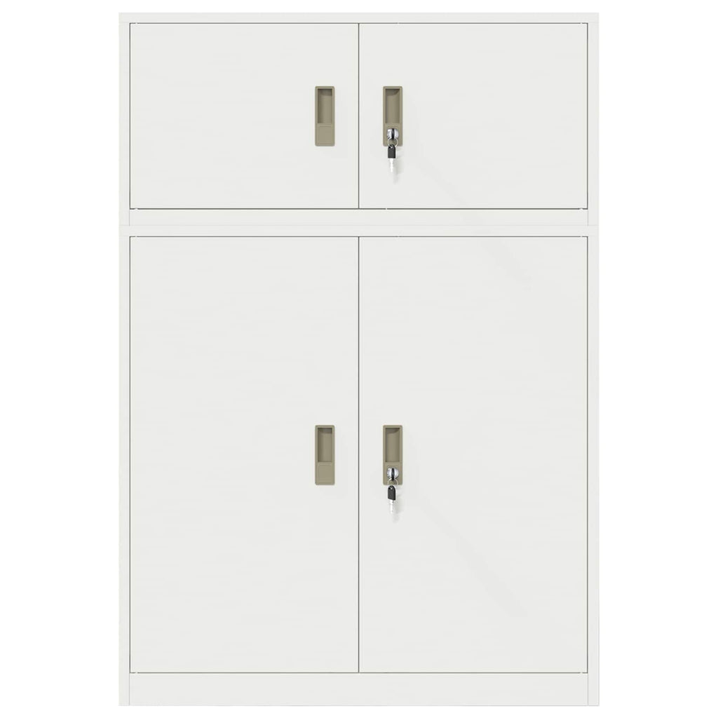 vidaXL Szafka do przechowywania 2 szt. Biały 90 x 40 x 130 cm Stal