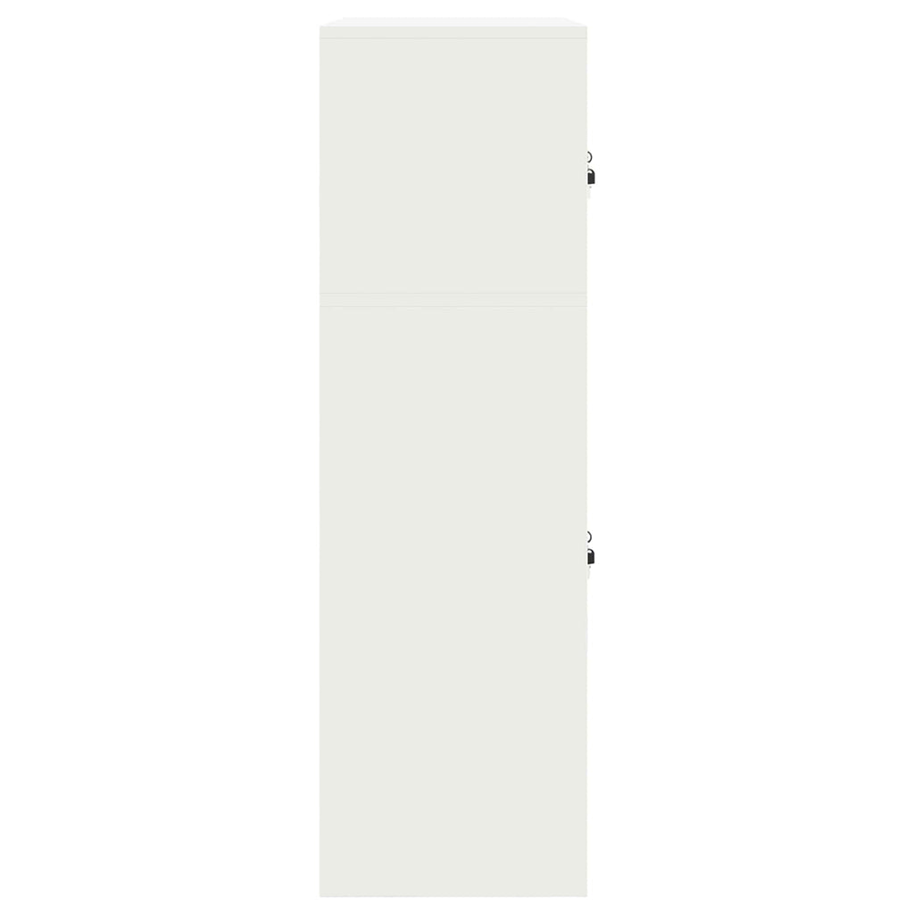 vidaXL Szafka do przechowywania 2 szt. Biały 90 x 40 x 130 cm Stal