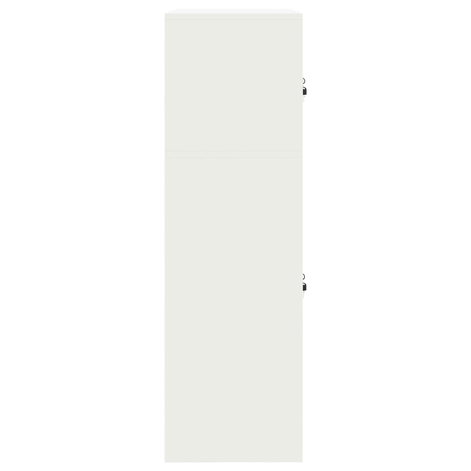 vidaXL Szafka do przechowywania 2 szt. Biały 90 x 40 x 130 cm Stal