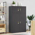 vidaXL Szafka do przechowywania 2 szt. Czarny 90 x 40 x 145 cm Stal