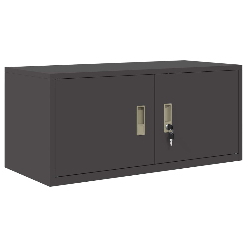 vidaXL Szafka do przechowywania 2 szt. Czarny 90 x 40 x 145 cm Stal