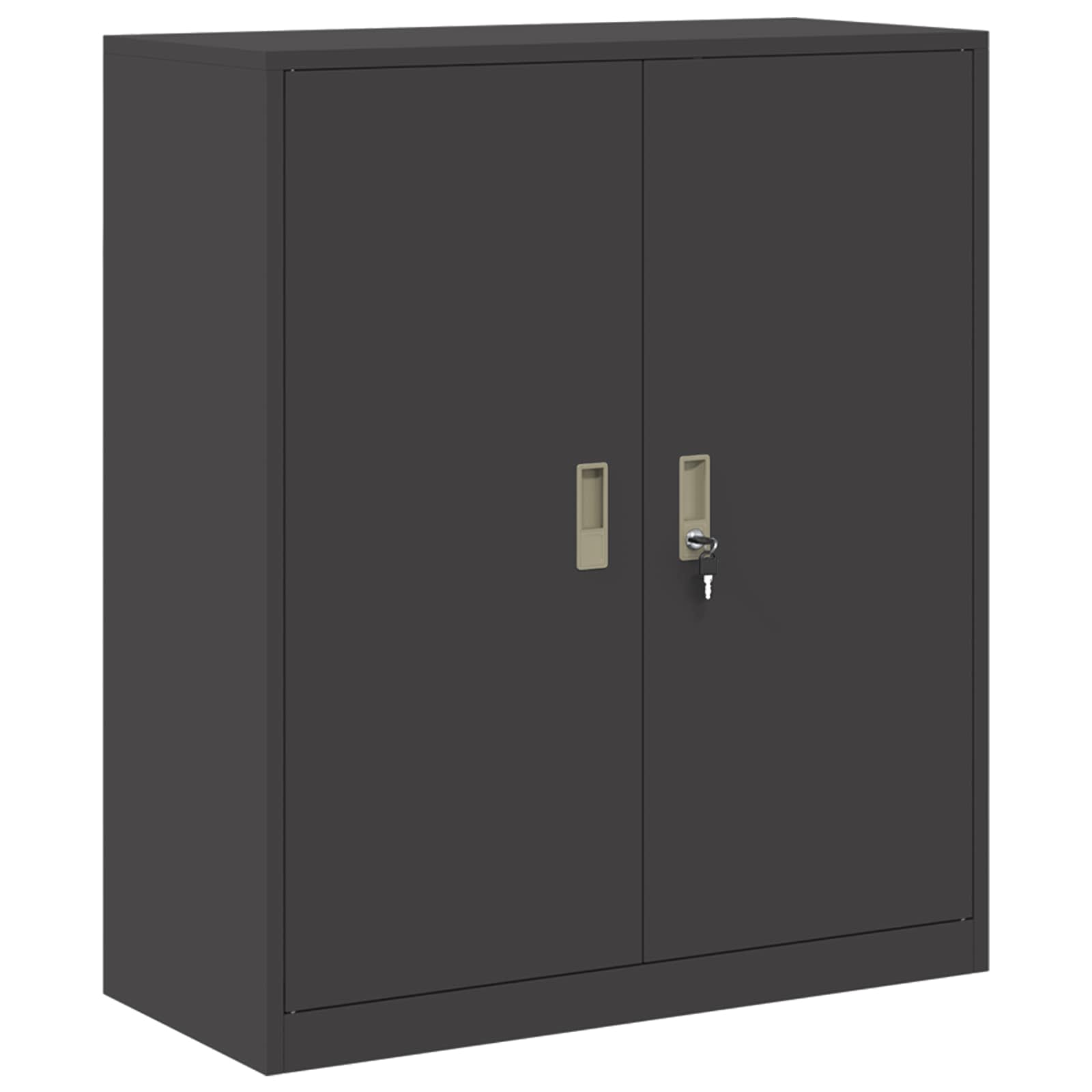 vidaXL Szafka do przechowywania 2 szt. Czarny 90 x 40 x 145 cm Stal