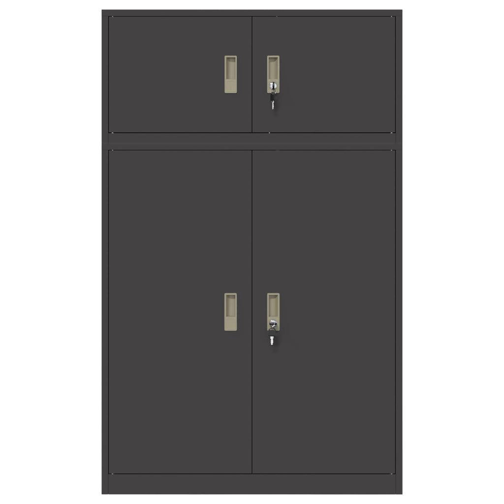 vidaXL Szafka do przechowywania 2 szt. Czarny 90 x 40 x 145 cm Stal