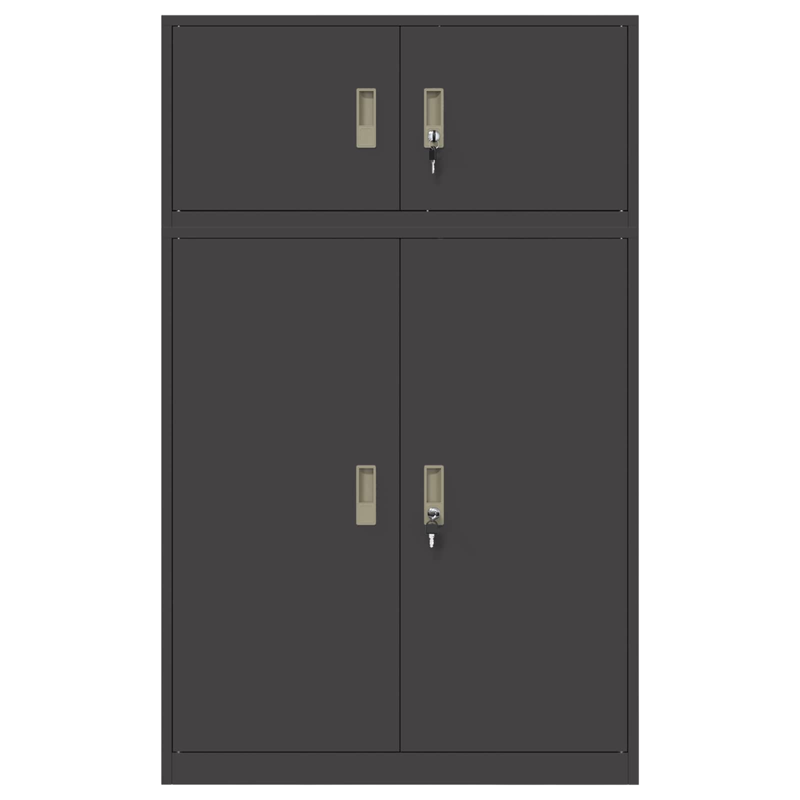 vidaXL Szafka do przechowywania 2 szt. Czarny 90 x 40 x 145 cm Stal