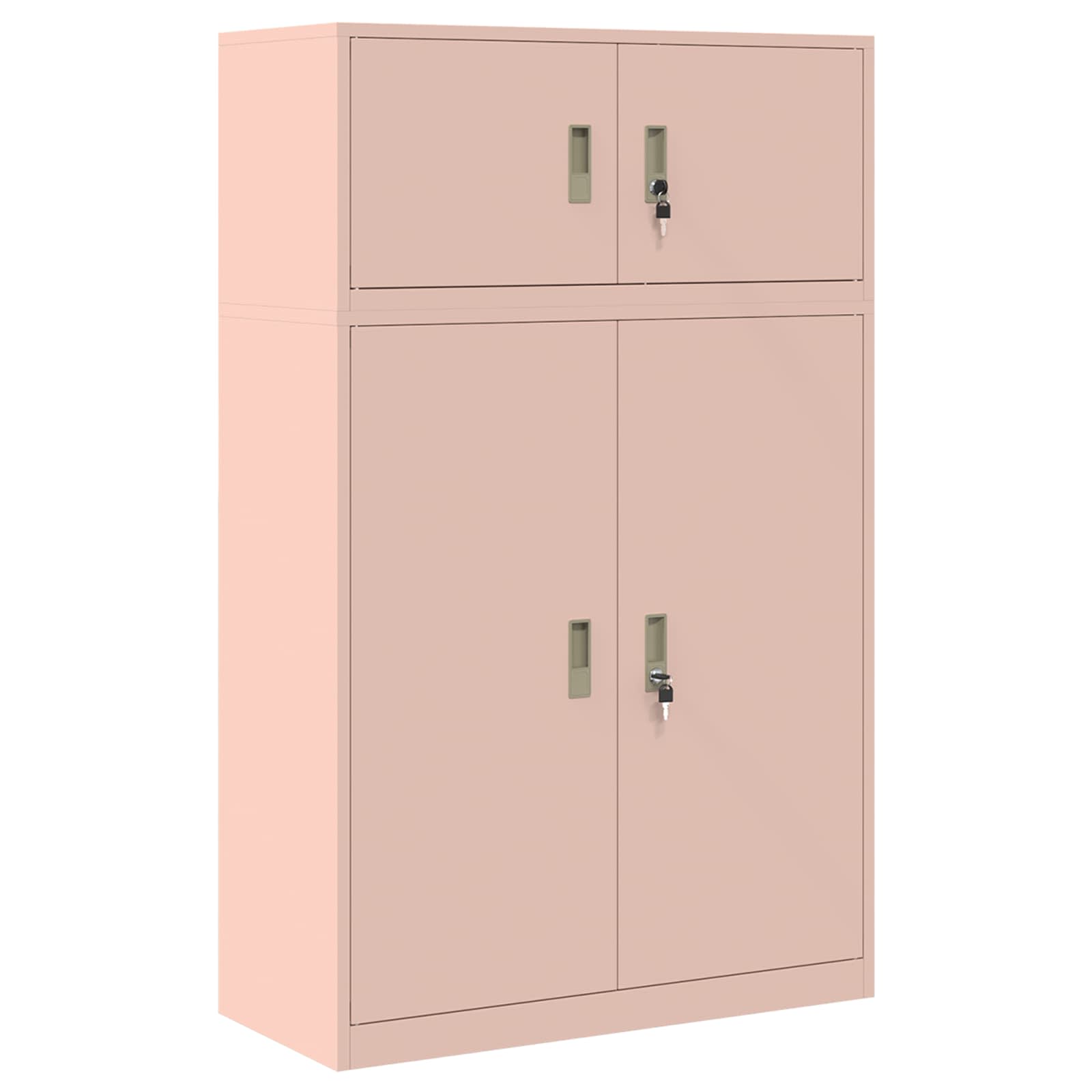 vidaXL Szafka do przechowywania 2 szt. Różowy 90 x 40 x 145 cm Stal