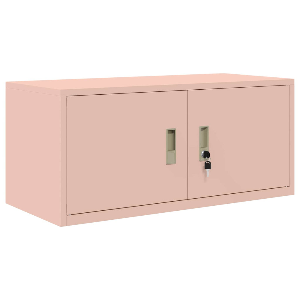 vidaXL Szafka do przechowywania 2 szt. Różowy 90 x 40 x 145 cm Stal