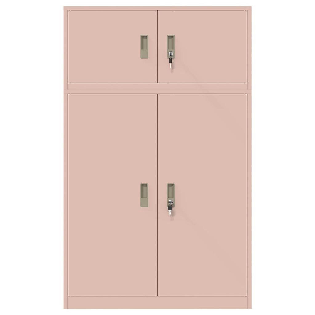 vidaXL Szafka do przechowywania 2 szt. Różowy 90 x 40 x 145 cm Stal