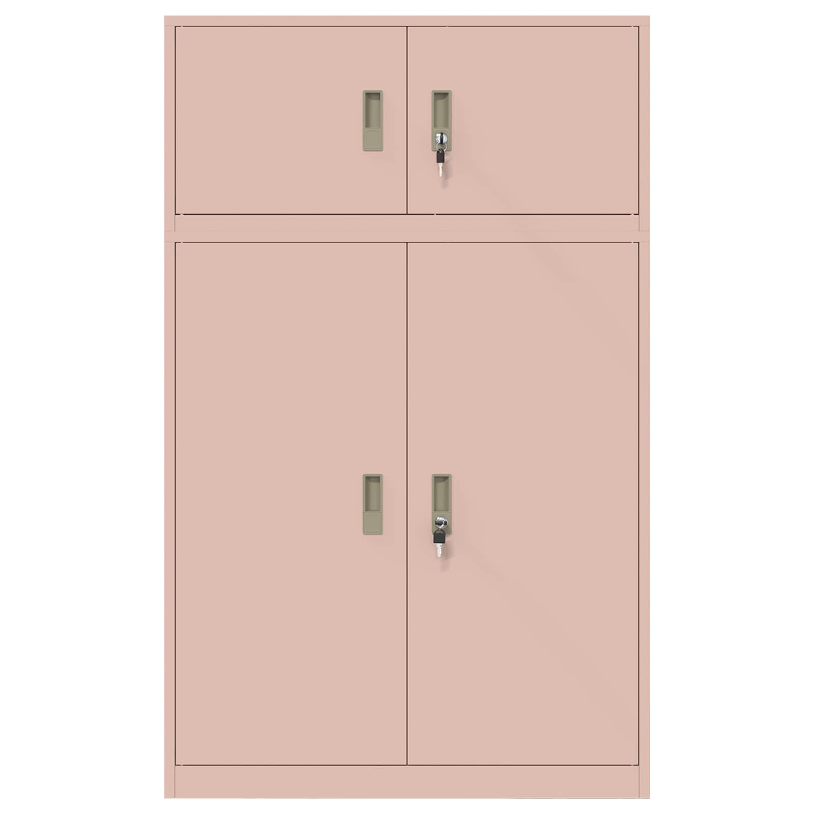 vidaXL Szafka do przechowywania 2 szt. Różowy 90 x 40 x 145 cm Stal