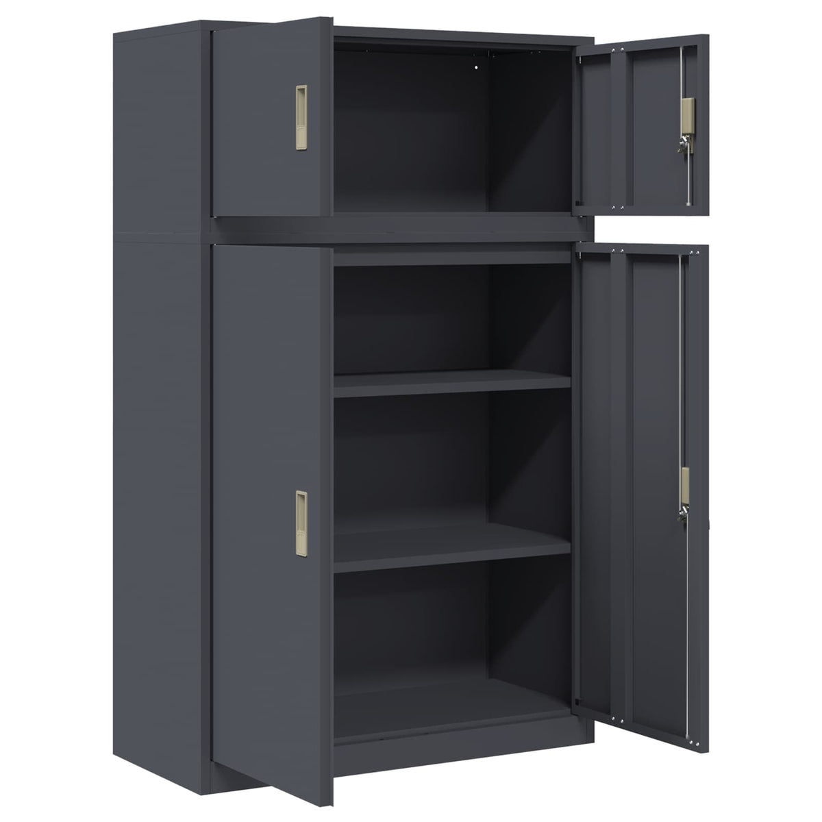 vidaXL Szafka do przechowywania 2 szt. Antracyt 90 x 40 x 145 cm Stal