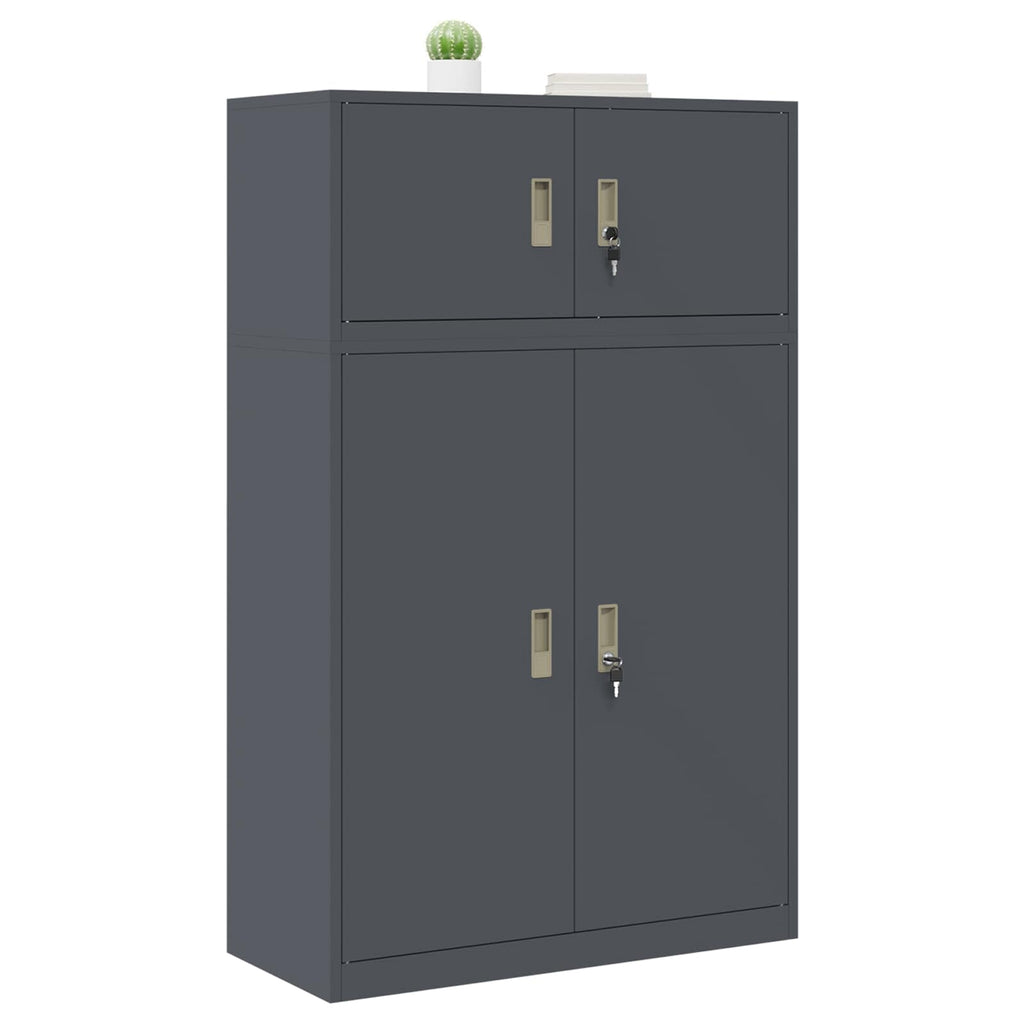 vidaXL Szafka do przechowywania 2 szt. Antracyt 90 x 40 x 145 cm Stal