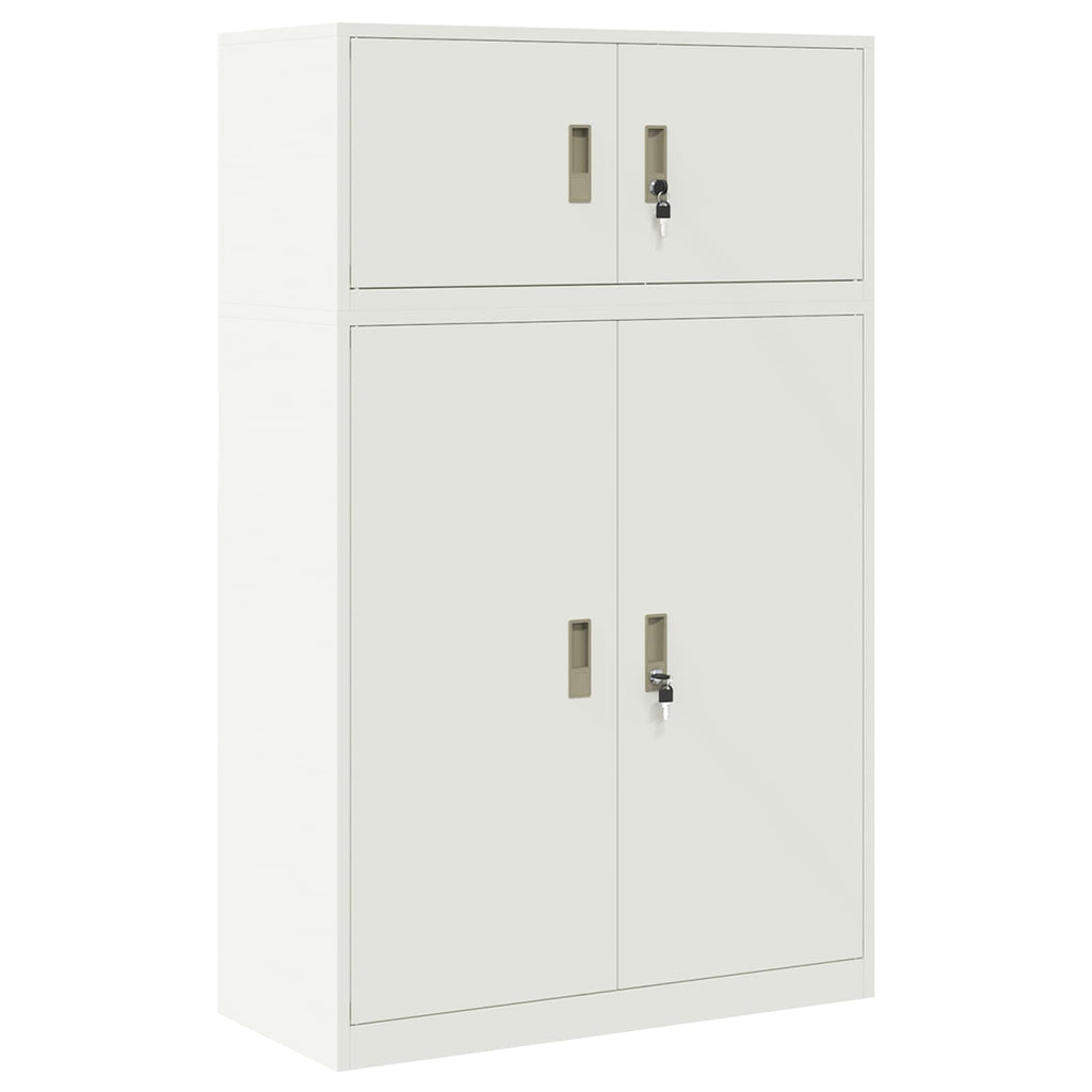 vidaXL Szafka do przechowywania 2 szt. Biały 90 x 40 x 145 cm Stal