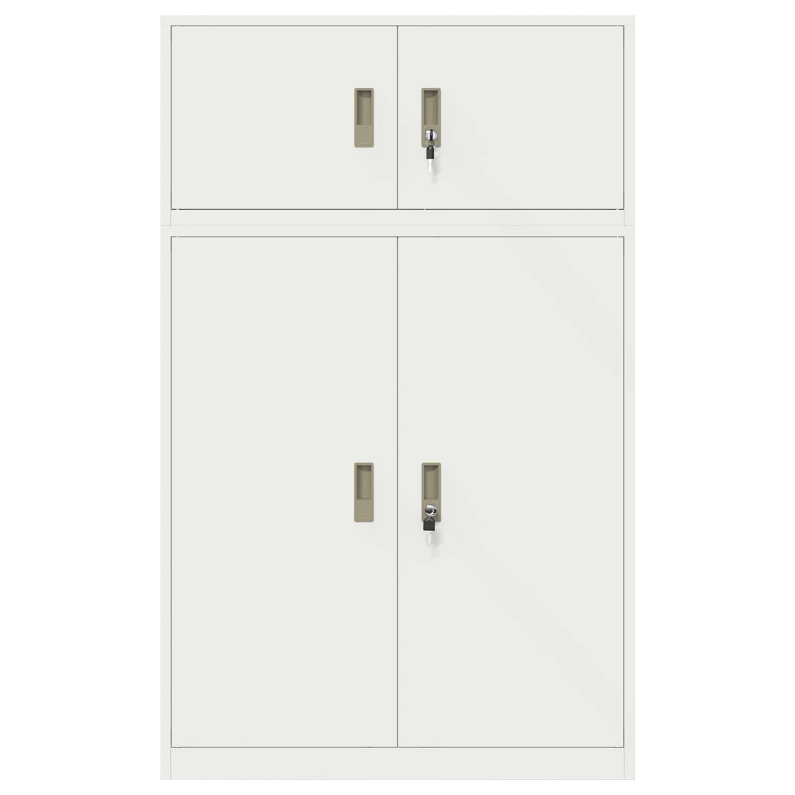 vidaXL Szafka do przechowywania 2 szt. Biały 90 x 40 x 145 cm Stal