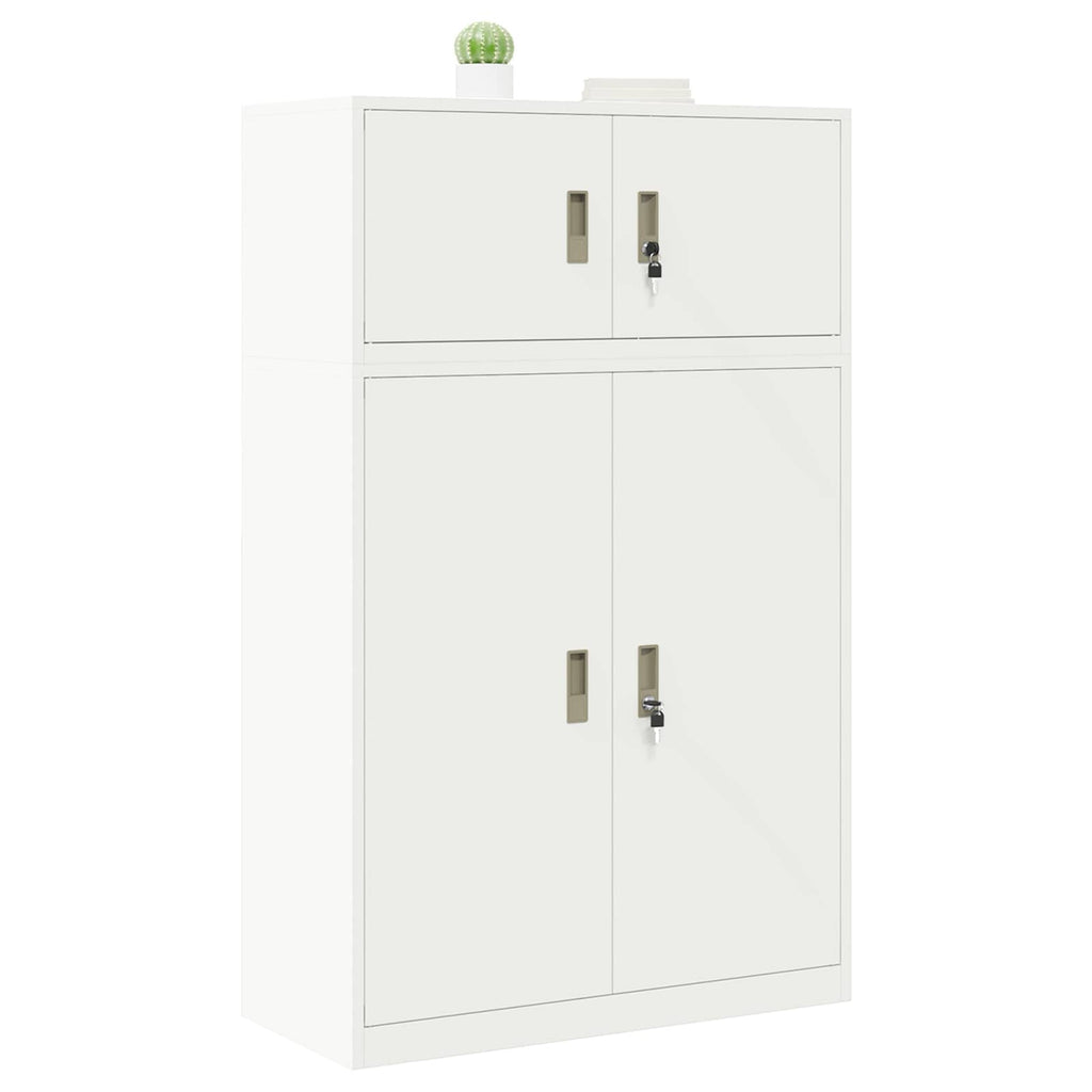 vidaXL Szafka do przechowywania 2 szt. Biały 90 x 40 x 145 cm Stal