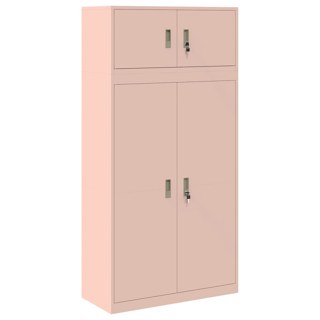 vidaXL Szafka do przechowywania 2 szt. Różowy 90 x 40 x 180 cm Stal