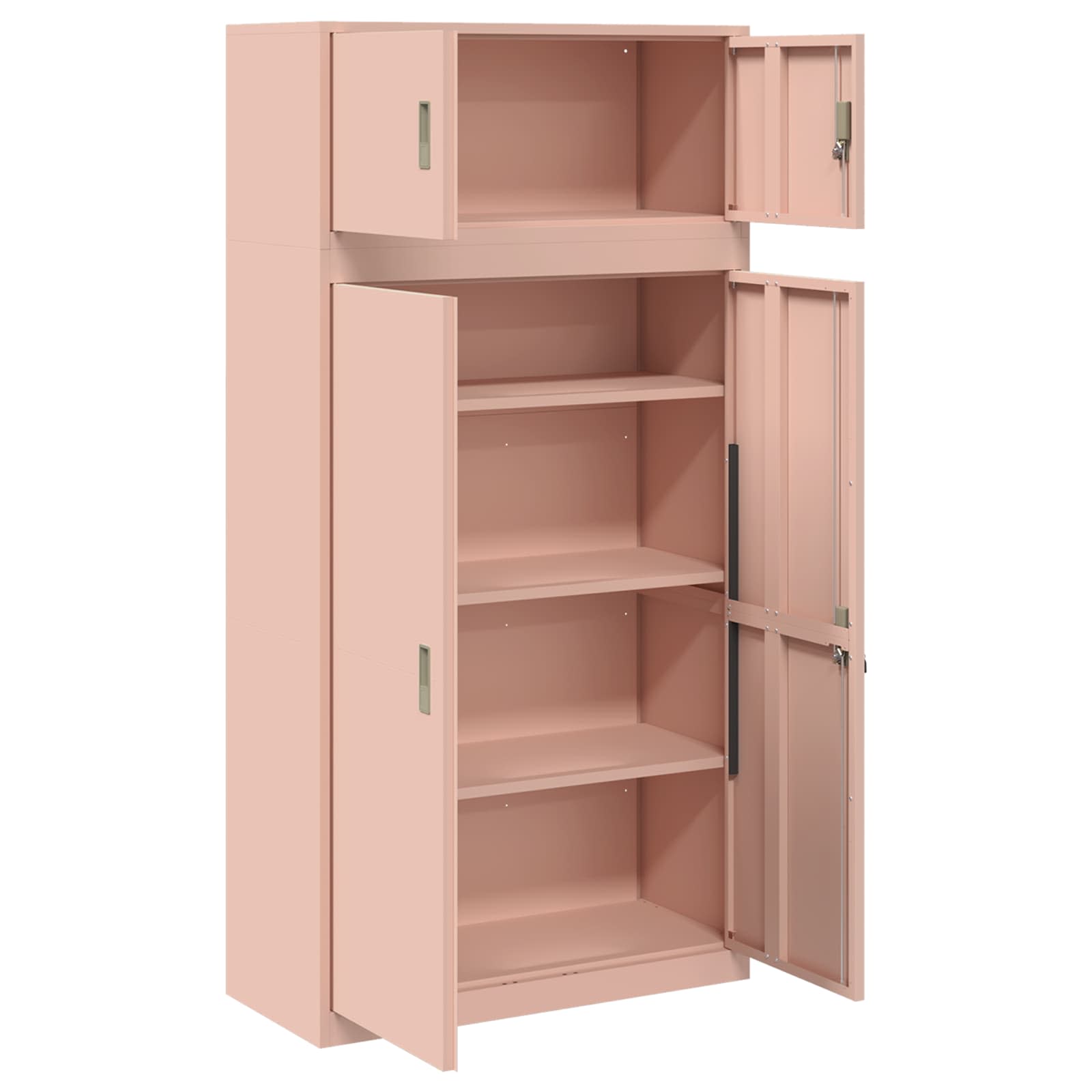 vidaXL Szafka do przechowywania 2 szt. Różowy 90 x 40 x 180 cm Stal