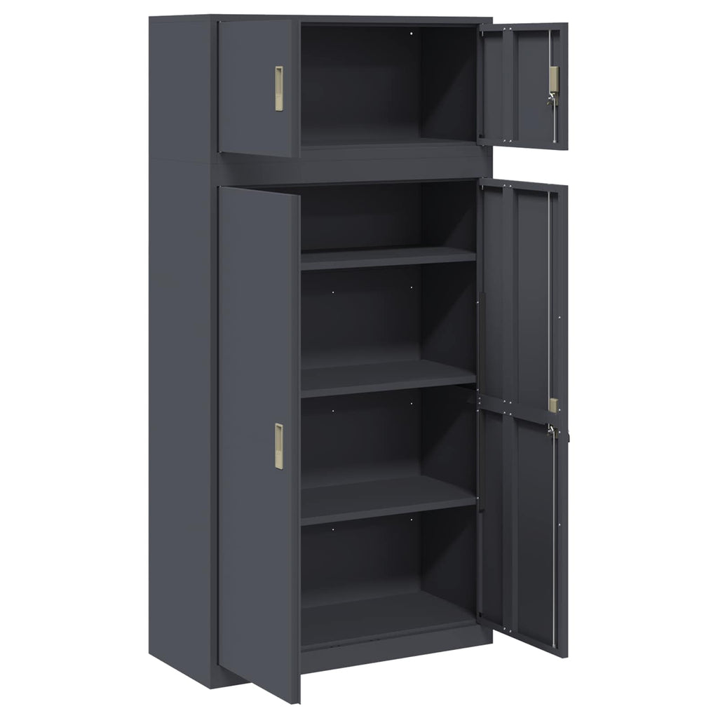 vidaXL Szafka do przechowywania 2 szt. Antracyt 90 x 40 x 180 cm Stal